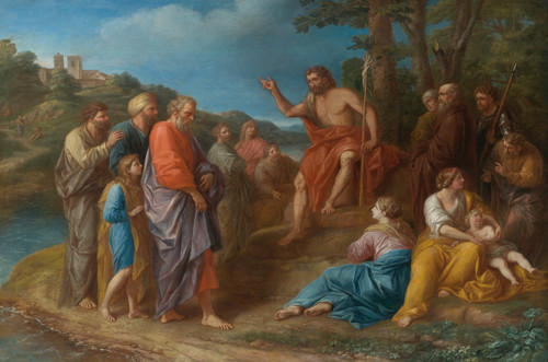 St. John The Baptist Preaching  Poster Print by Roman School