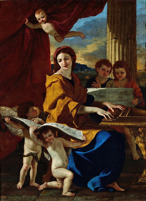 St. Cecilia  Poster Print by Nicolas Poussin