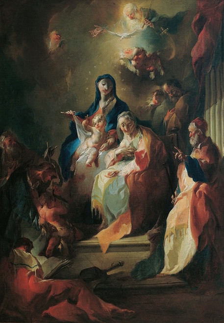 The Holy Kinship  Poster Print by Franz Anton Maulbertsch