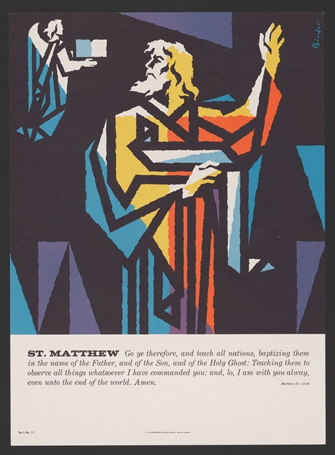 St. Matthew  Poster Print by Joseph Binder