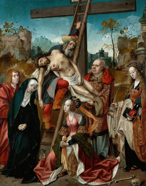 The Deposition  Poster Print by Cornelis Engebrechtsz