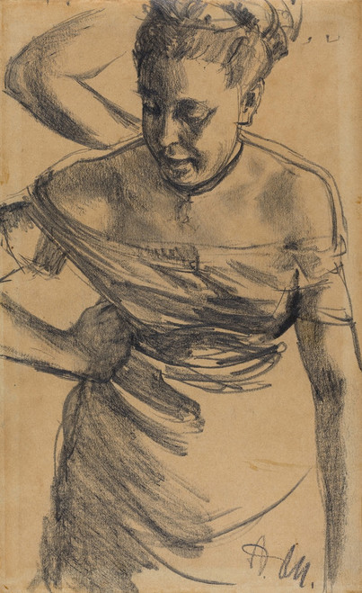 Study of a Woman  Poster Print by Adolph von Menzel