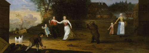 Landscape with dancing bear  Poster Print by Ulrika Eleonora the elder