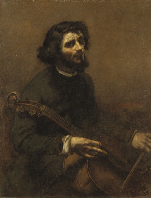 The Cellist   Poster Print by Gustave Courbet