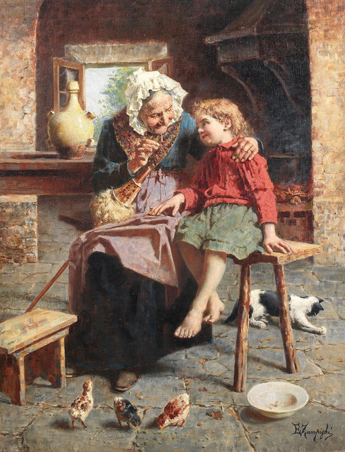 GrandmotherŒì√á√ñs tales Poster Print by Eugenio Zampighi