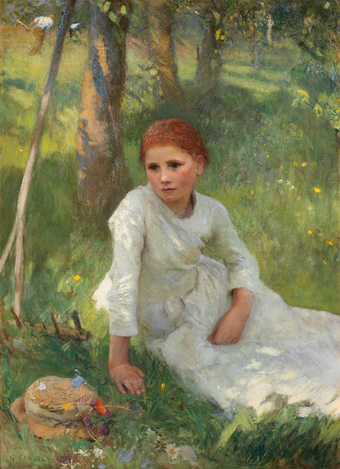 Noon in the Hayfield  Poster Print by Sir George Clausen