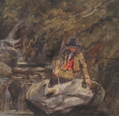 Young Fisherman Poster Print by William James M‚îú‚ïùller