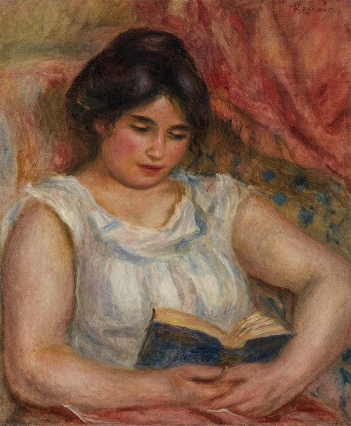 Gabrielle reading  Poster Print by Pierre-Auguste Renoir