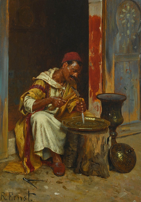 The Brass Worker Poster Print by Rudolf Ernst