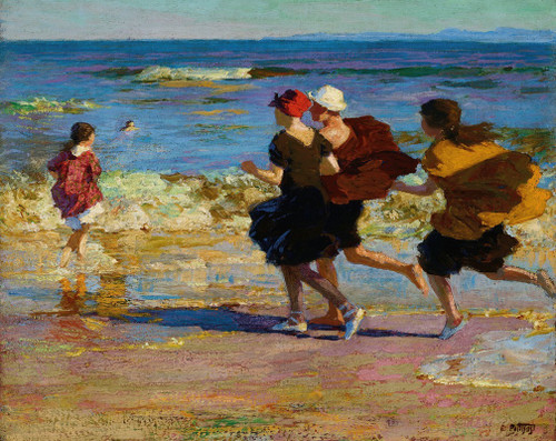 On the Beach Poster Print by Edward Henry Potthast