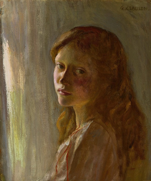 Portrait of a girl Poster Print by Sir George Clausen