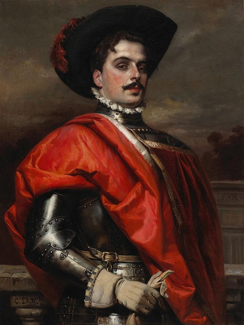 The proud cavalier Poster Print by Cesare Auguste Detti