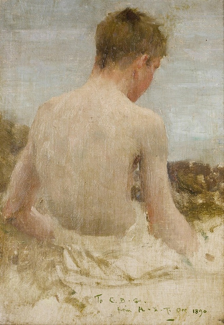 Back of a boy bather Poster Print by Henry Scott Tuke