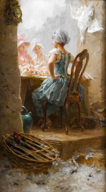 At the market Poster Print by Frederik Hendrik Kaemmerer