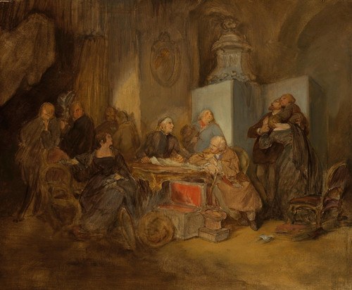 The Opening of the Will II Poster Print by Josef Danhauser