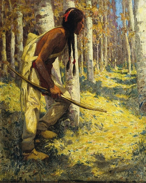 Indian Hunter  Poster Print by Eanger Irving Couse