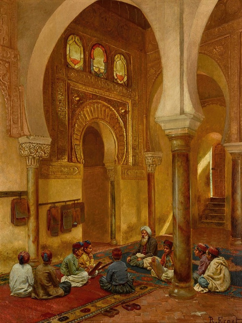 In the Madrasa Poster Print by Rudolf Ernst