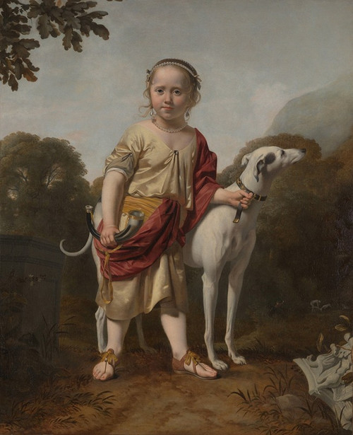 Portrait of a Girl as a Huntress Poster Print by Caesar Van Everdingen