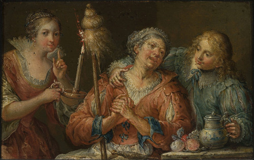 Courtship  Poster Print by Johann Georg Platzer