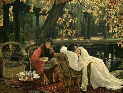 A Convalescent  Poster Print by James Tissot