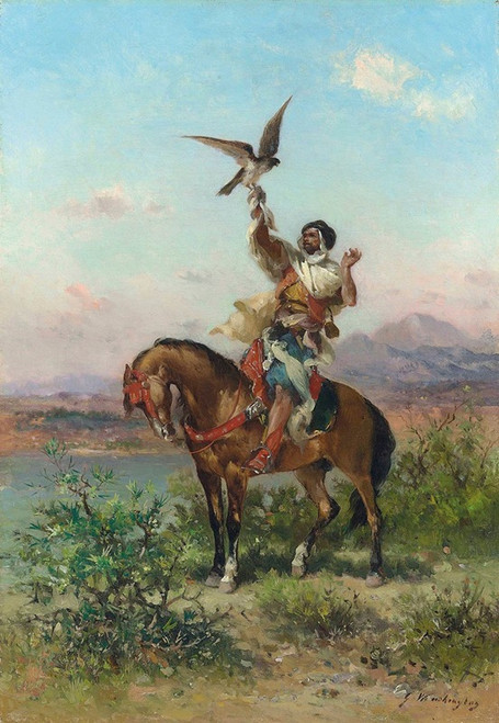 The Falconer Poster Print by Georges Washington