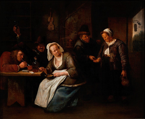 Tavern Scene Poster Print by Jan Steen