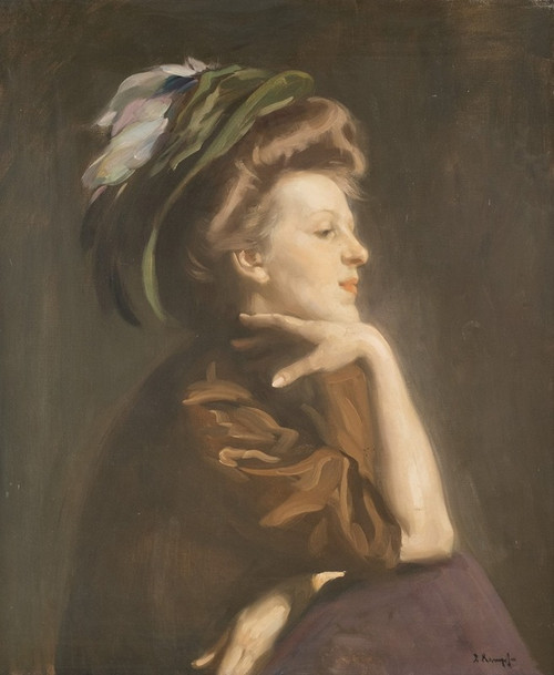 Lady portrait Poster Print by Arthur Kampf