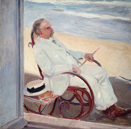 Antonio Garc‚îú¬°a at the Beach  Poster Print by Joaqu‚îú¬°n Sorolla