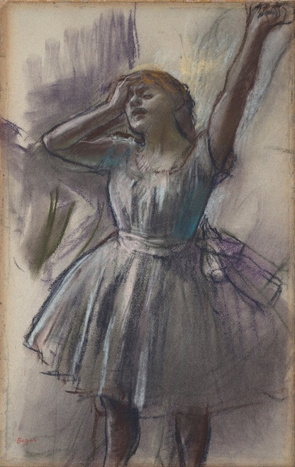 Dancer Stretching  Poster Print by Edgar Degas