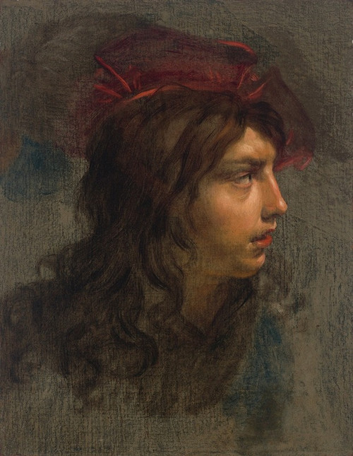 Head of a youth Poster Print by Cesare Dandini