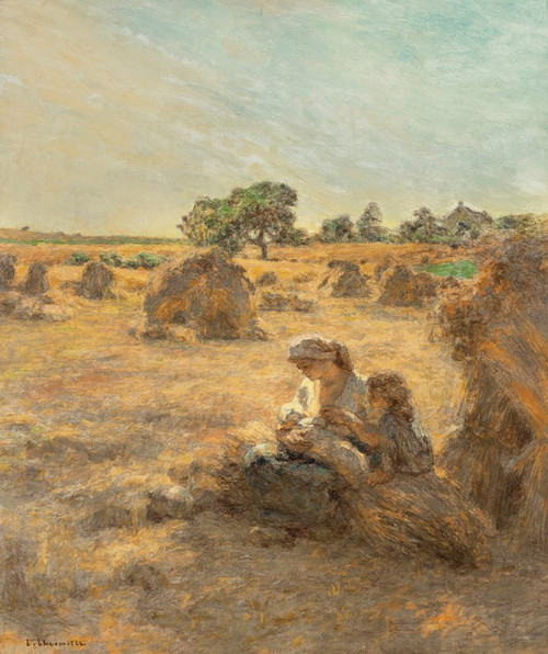 Moisson, m‚îú¬øre allaitant, trois figures  Poster Print by L‚îú‚åêon Augustin Lhermitte
