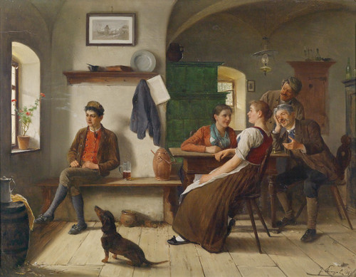 In der Bauernstube  Poster Print by Josef Kinzel