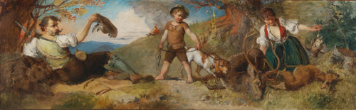 Allegorie auf die Jagd Poster Print by Julius von Blaas