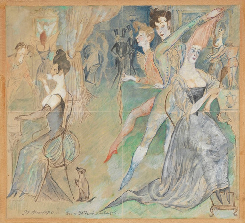 At FigaroŒì√á√ñs [at a hairdresserŒì√á√ñs]  Poster Print by Zygmunt Waliszewski