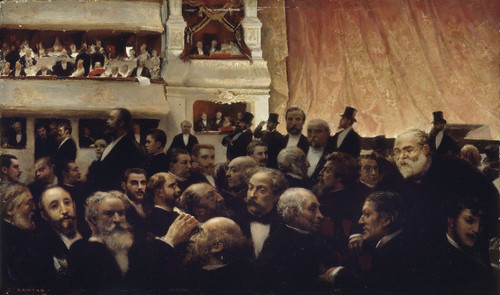 Entracte dŒì√á√ñune premi‚îú¬øre ‚îú√° la Com‚îú‚åêdie-Fran‚îú¬∫aise  Poster Print by Edouard Dantan