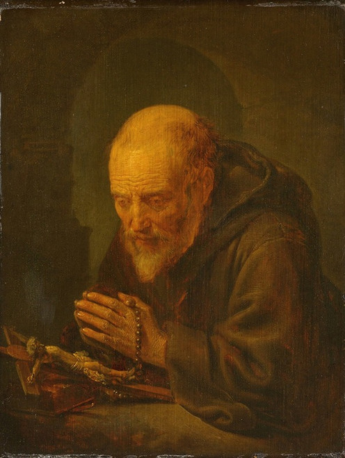 A Hermit in Prayer  Poster Print by Gerrit Dou