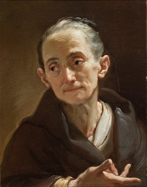 Head of an Old Woman  Poster Print by Ubaldo Gandolfi