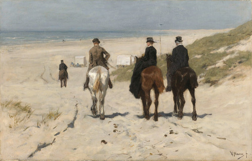 Morning Ride along the Beach  Poster Print by Anton Mauve