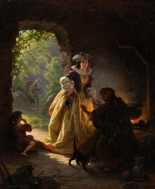 Gypsy Fortune Teller  Poster Print by Daniel Maclise