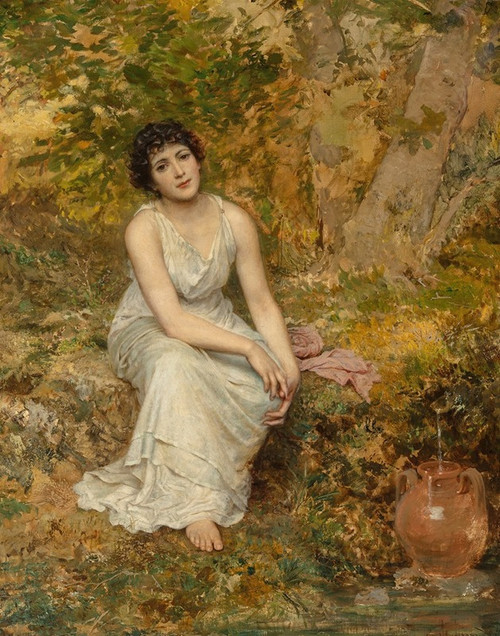 At the well Poster Print by Sophie Anderson