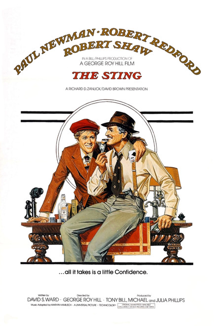 The Sting Us Poster Art From Left: Robert Redford Paul Newman 1973 Movie Poster Masterprint - Item # VAREVCMSDSTINEC011H