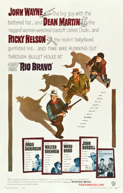 Rio Bravo John Wayne Dean Martin Ricky Nelson 1959 Movie Poster Masterprint