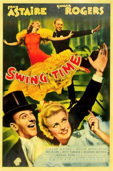Swing Time Top From Left: Ginger Rogers Fred Astaire Bottom From Left: Fred Astaire Ginger Rogers 1936 Movie Poster Masterprint - Item # VAREVCMCDSWTIEC019H