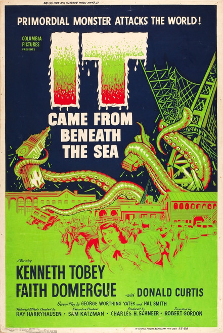 It Came From Beneath The Sea Poster Art 1955. Movie Poster Masterprint - Item # VAREVCMCDITCAEC007H