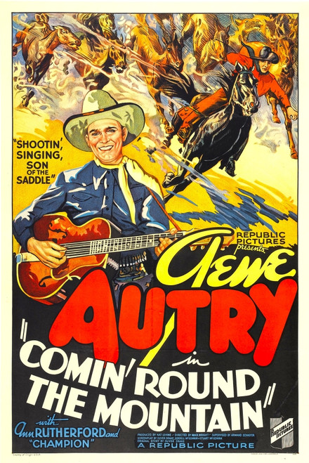 Comin' Round The Mountain From Left: Gene Autry Smiley Burnette 1936 Movie Poster Masterprint - Item # VAREVCMCDCOROEC050H