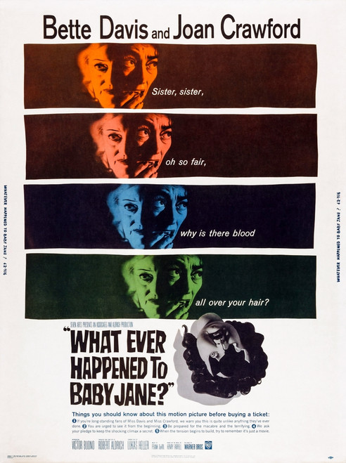 What Ever Happened To Baby Jane? Us Poster Art From Left: Bette Davis Joan Crawford 1962 Movie Poster Masterprint - Item # VAREVCM4DWHHAEC001H