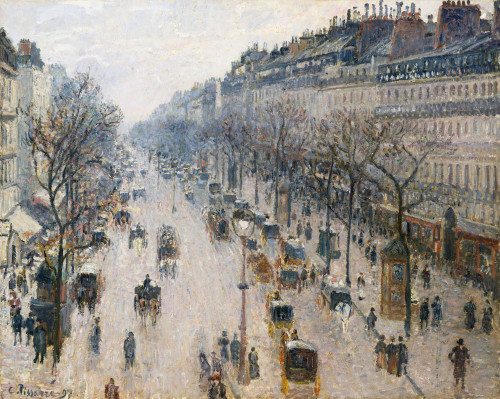 Boulevard Montmartre On Winter Morning Fine Art