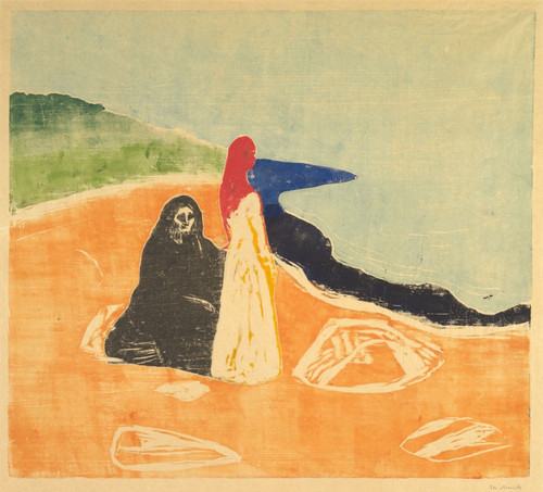 Two Women On The Shore Fine Art