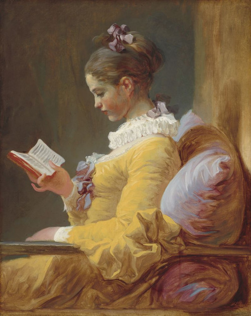 Young Girl Reading Poster Print