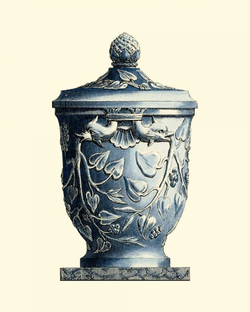 Blue Porcelain Urn I Poster Print - Studio Vision